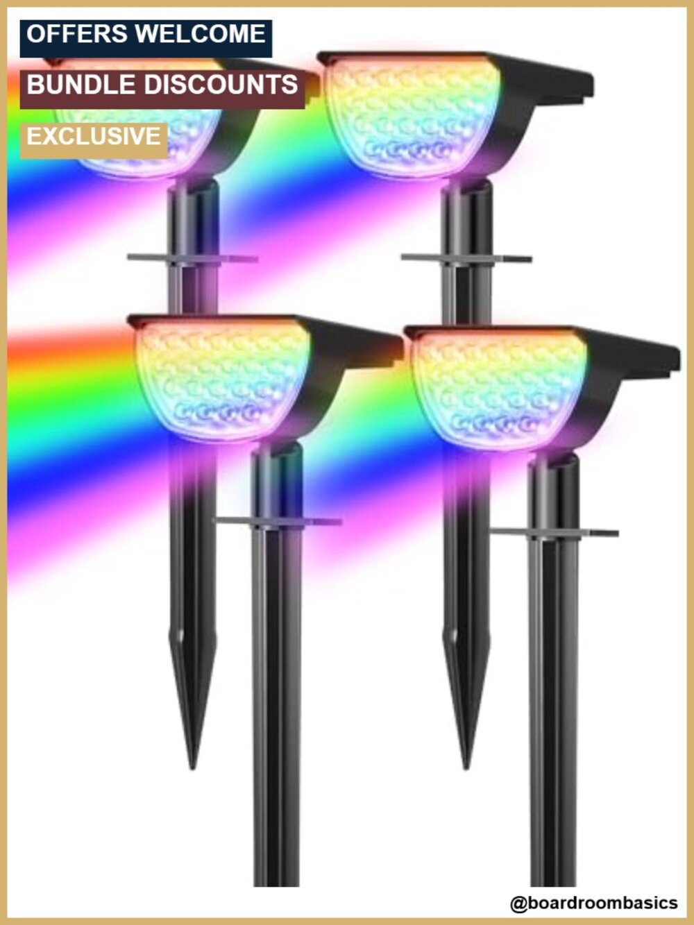 Solar Spot Lights Outdoor IP65 Waterproof 7 Lighting Modes for Yard Garden